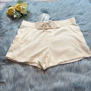 NWT ECHO Beach White Terry Cloth Shorts sz S
